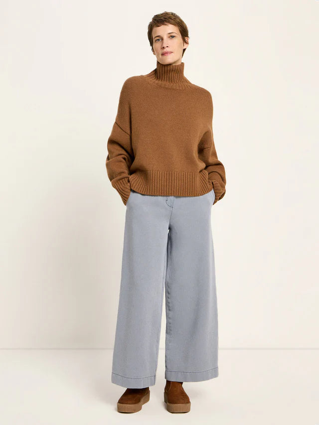 Oversized Pullover (GOTS) aus Bio-Schurwolle und Bio-Baumwolle