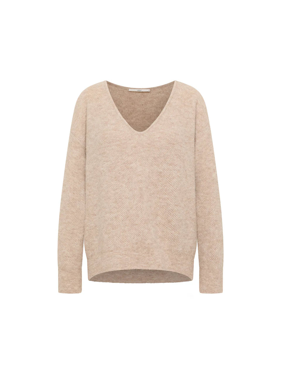 Pullover mit V-Ausschnitt aus Alpakawolle und Schurwolle