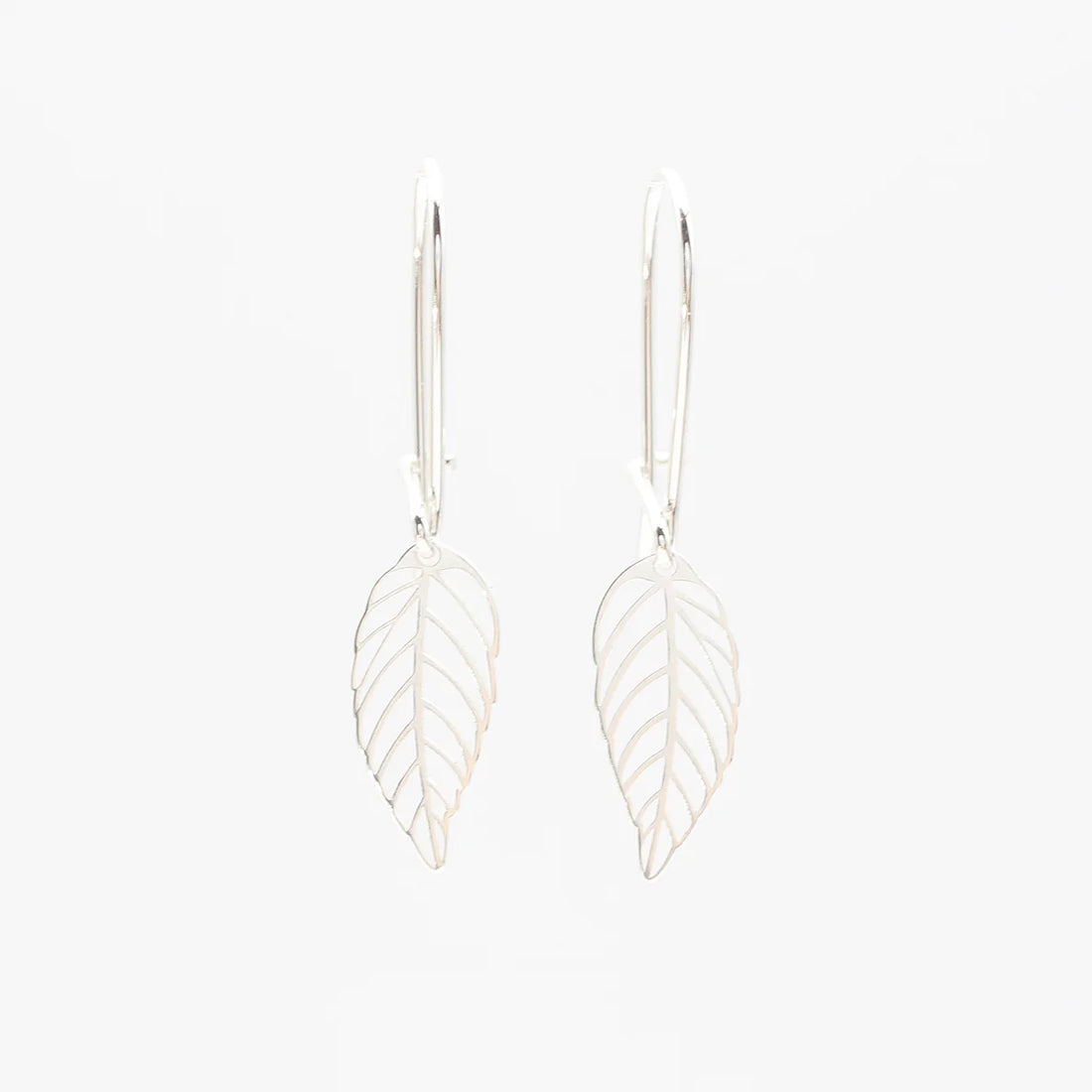 Ohrringe "Cut Out Leaf" silber