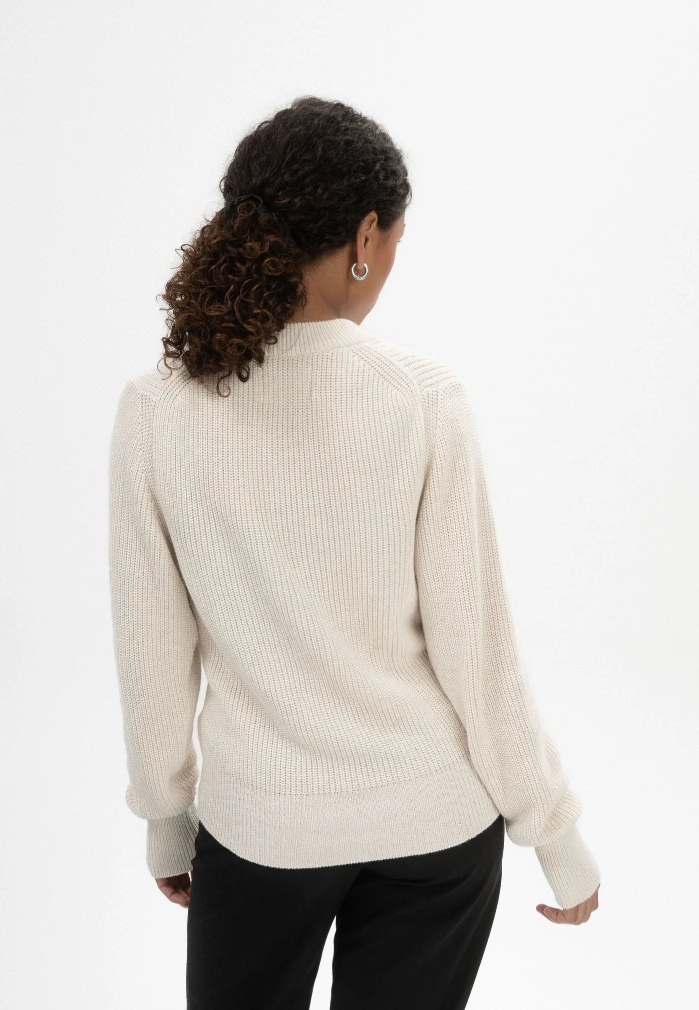 Strickpullover RIYA cream melange Bio Baumwolle