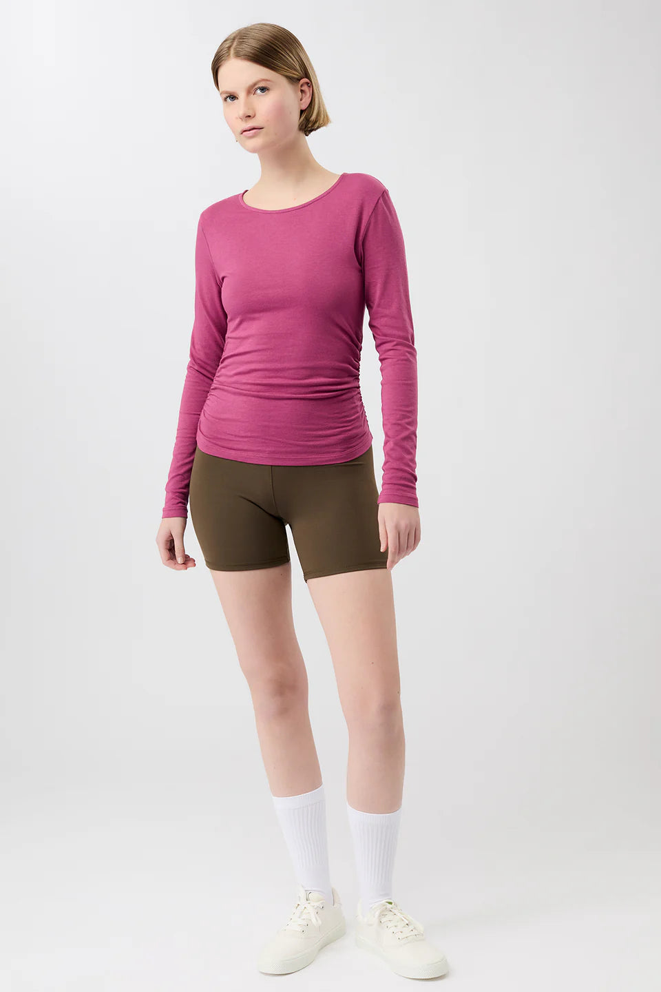 LONGSLEEVE SIDE RUFFLED