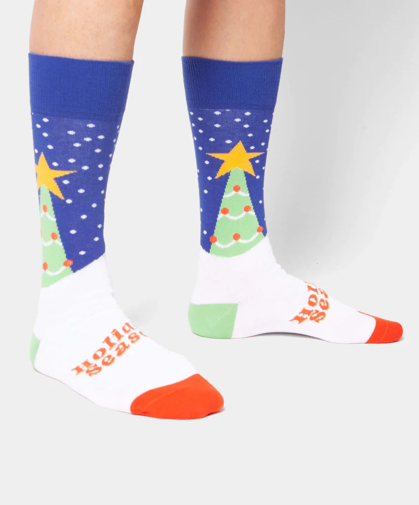 Holiday Season – bunte Socken mit Winter-Motiv