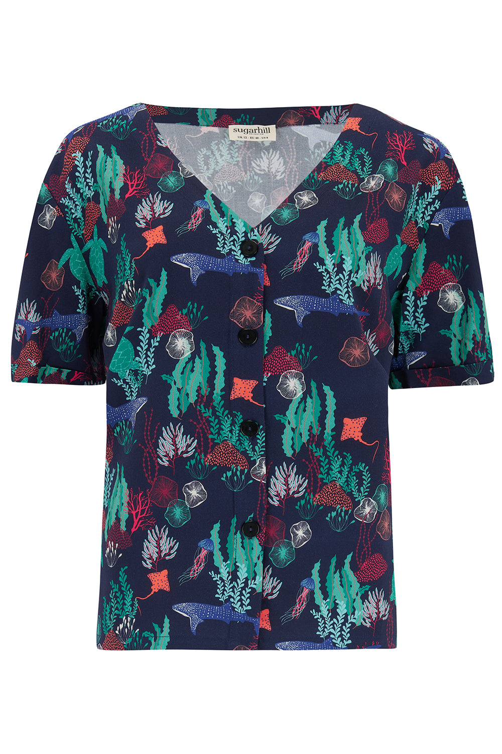 Bluse Hatty mit Unterwasser-Print