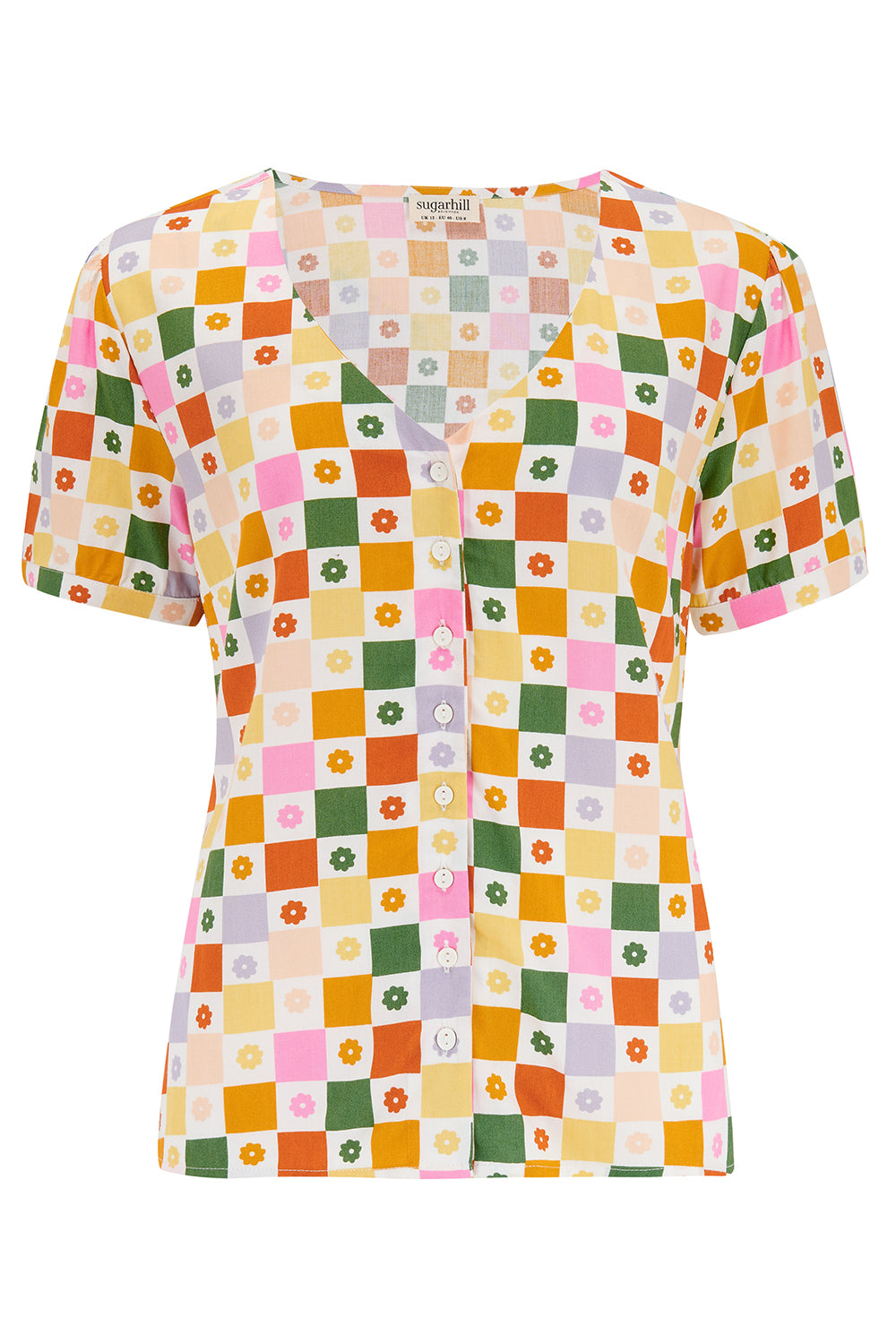 Lockere Kurzarm-Bluse Viola
