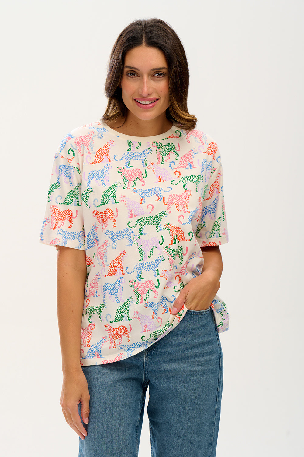 Locker geschnittenes T-Shirt Kinsley