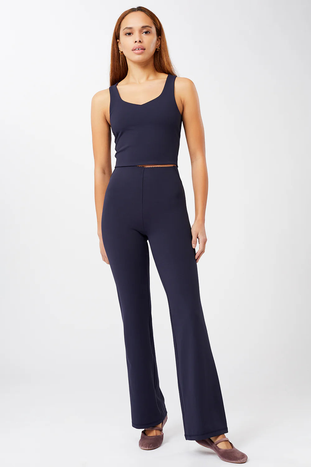 Workout Top in Night Sky – Cropped Top mit V-Ausschnitt