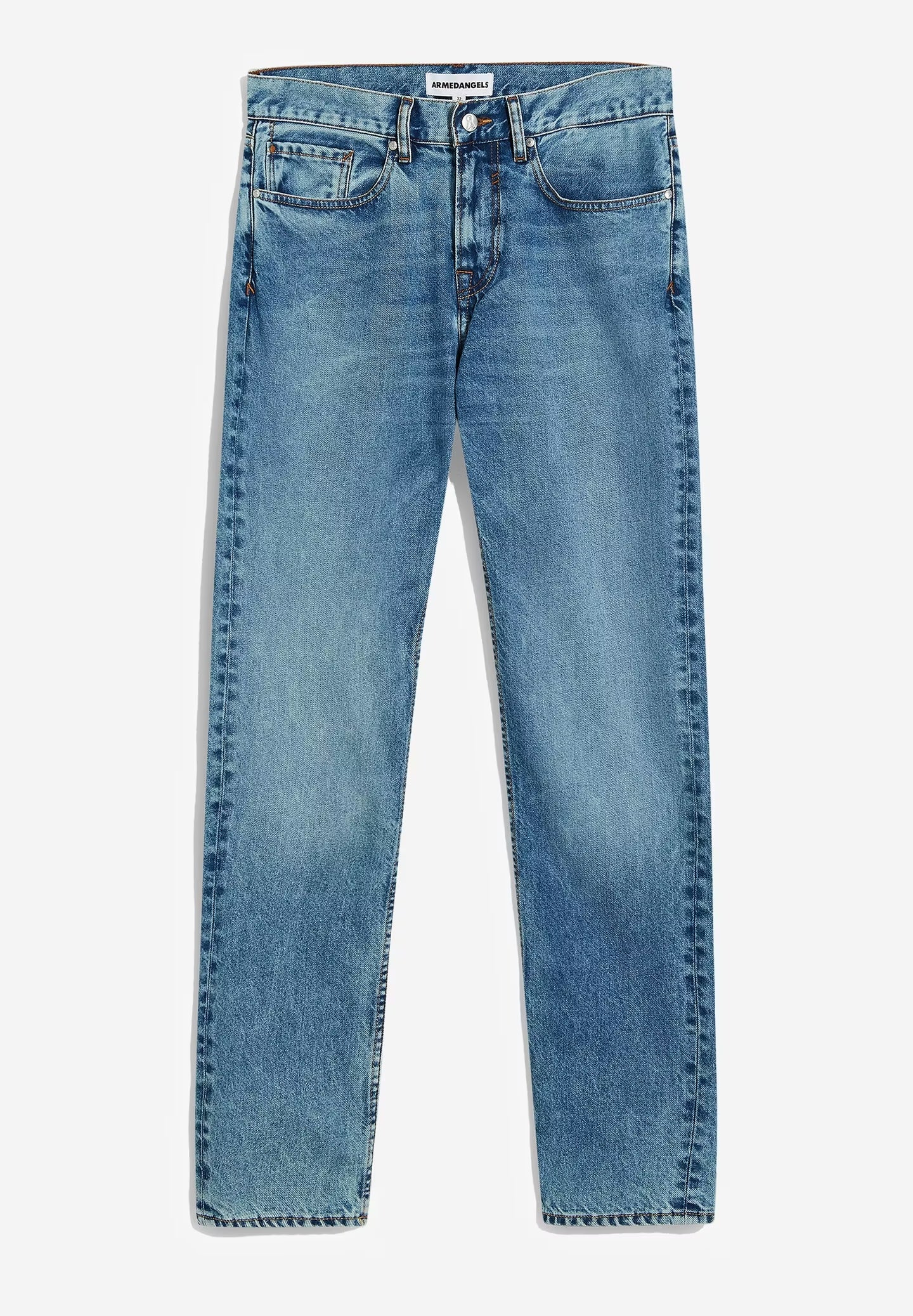 DYLAANO in sprinkle blue – Komfortable Jeans Straight Leg Mid Waist aus recycelter Baumwolle