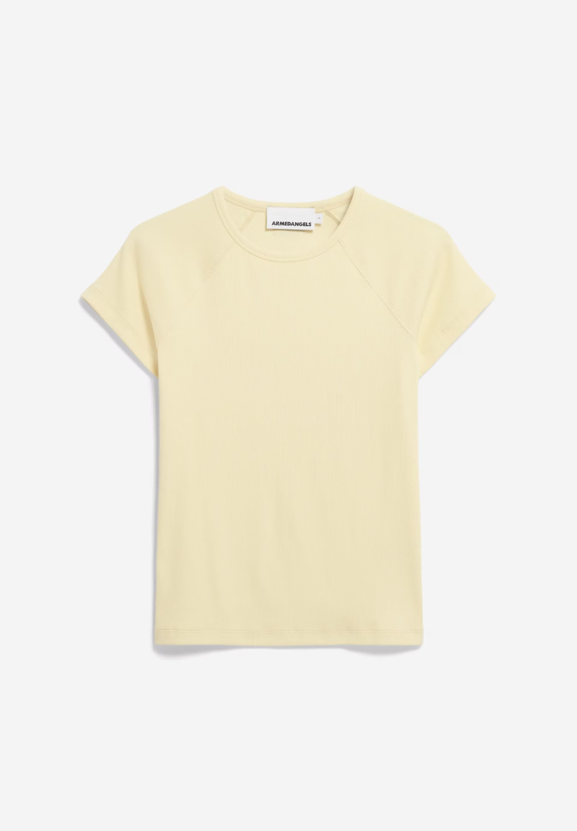 HANJAA IN EARLY YELLOW – RIPP-T-SHIRT AUS BIO-BAUMWOLL MIX