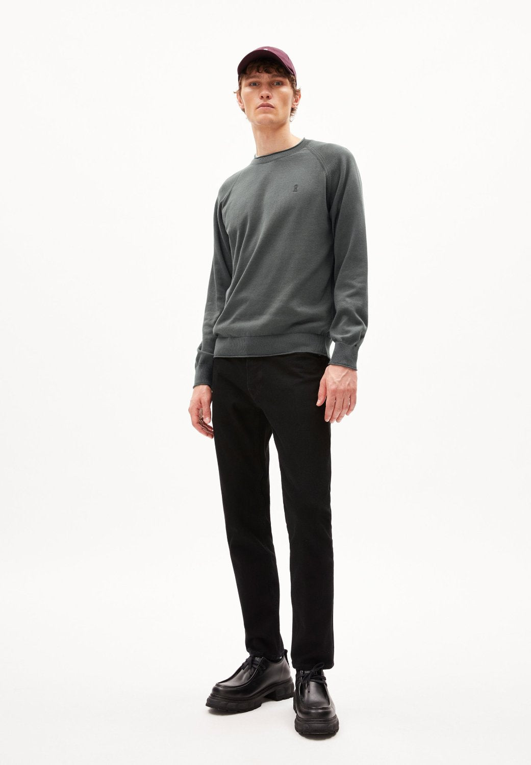 JAAIRO IN SPACE STEEL – Vielseitiger Pullover Regular Fit aus Bio-Baumwolle