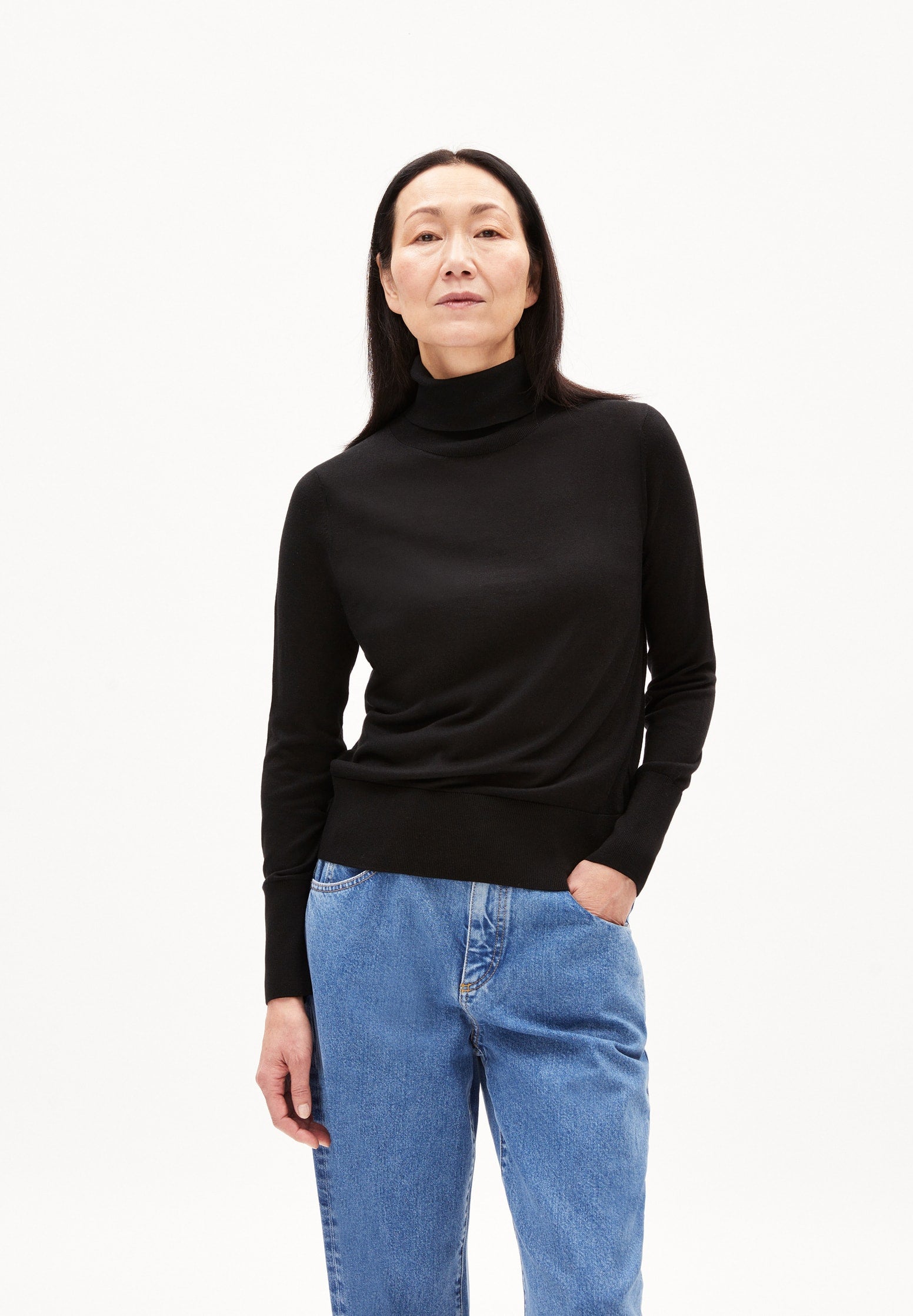 KAATHIA Strick Pullover Slim Fit aus TENCEL™ Lyocell Mix