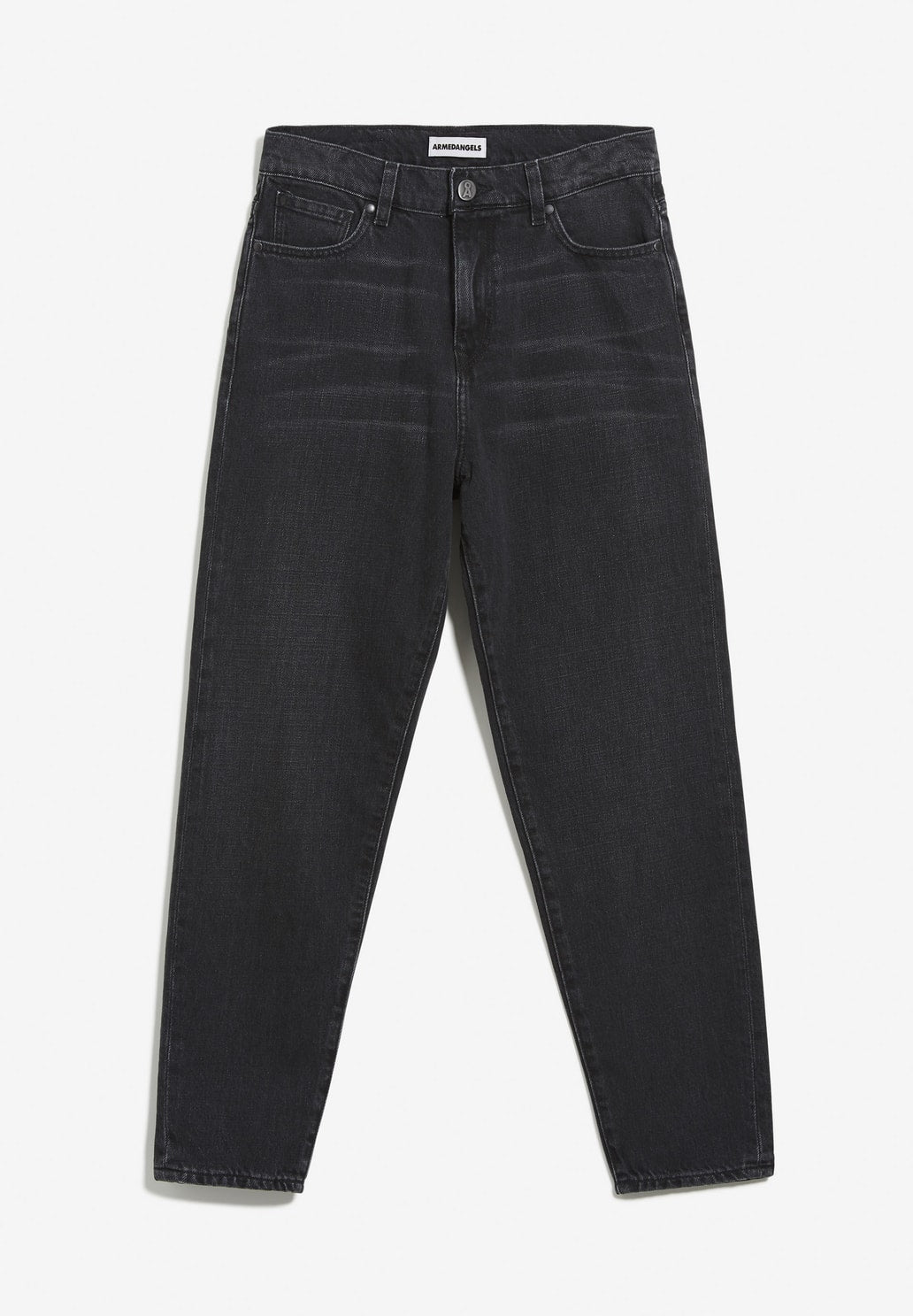 MAIRAA IN WASHED DOWN BLACK – MOM FIT HIGH WAIST AUS BIO-BAUMWOLLE