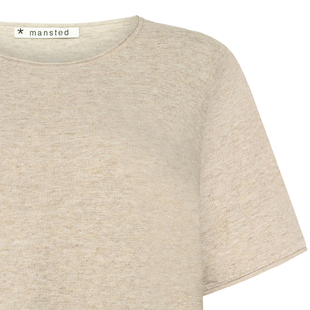 mia in oat – fein gestricktes T-Shirt