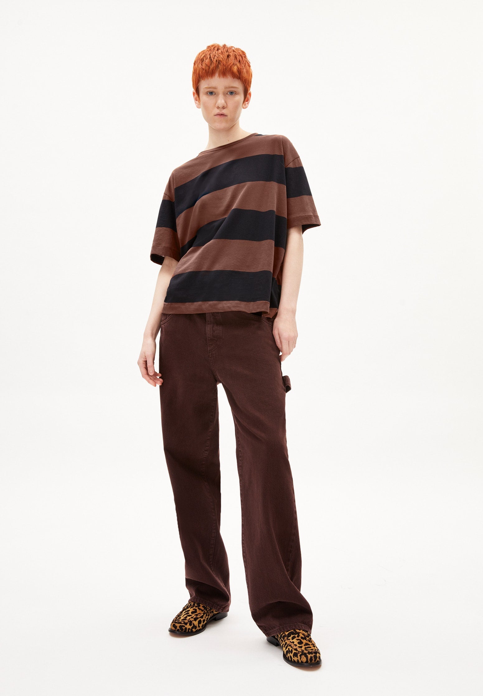 SAIKAA BOLD STRIPES T-Shirt Oversized Fit aus Bio-Baumwolle