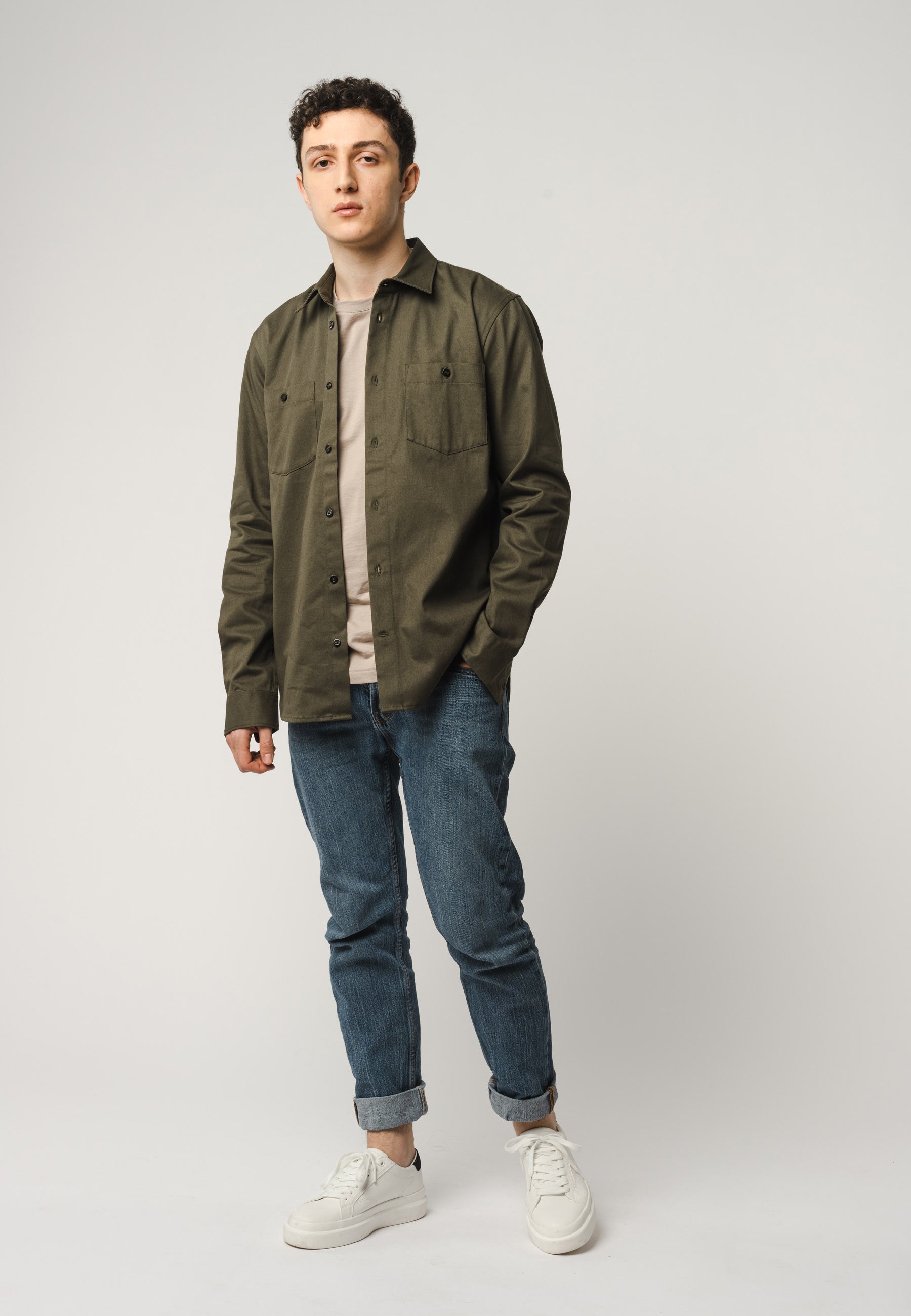 PRAN Hemd dark olive
