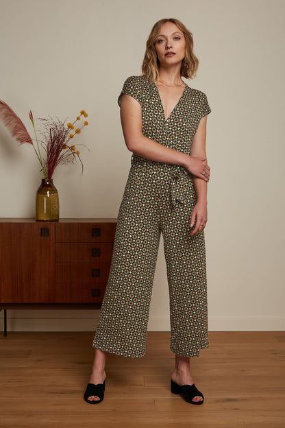 Mary Jumpsuit Tortola in Jade Green