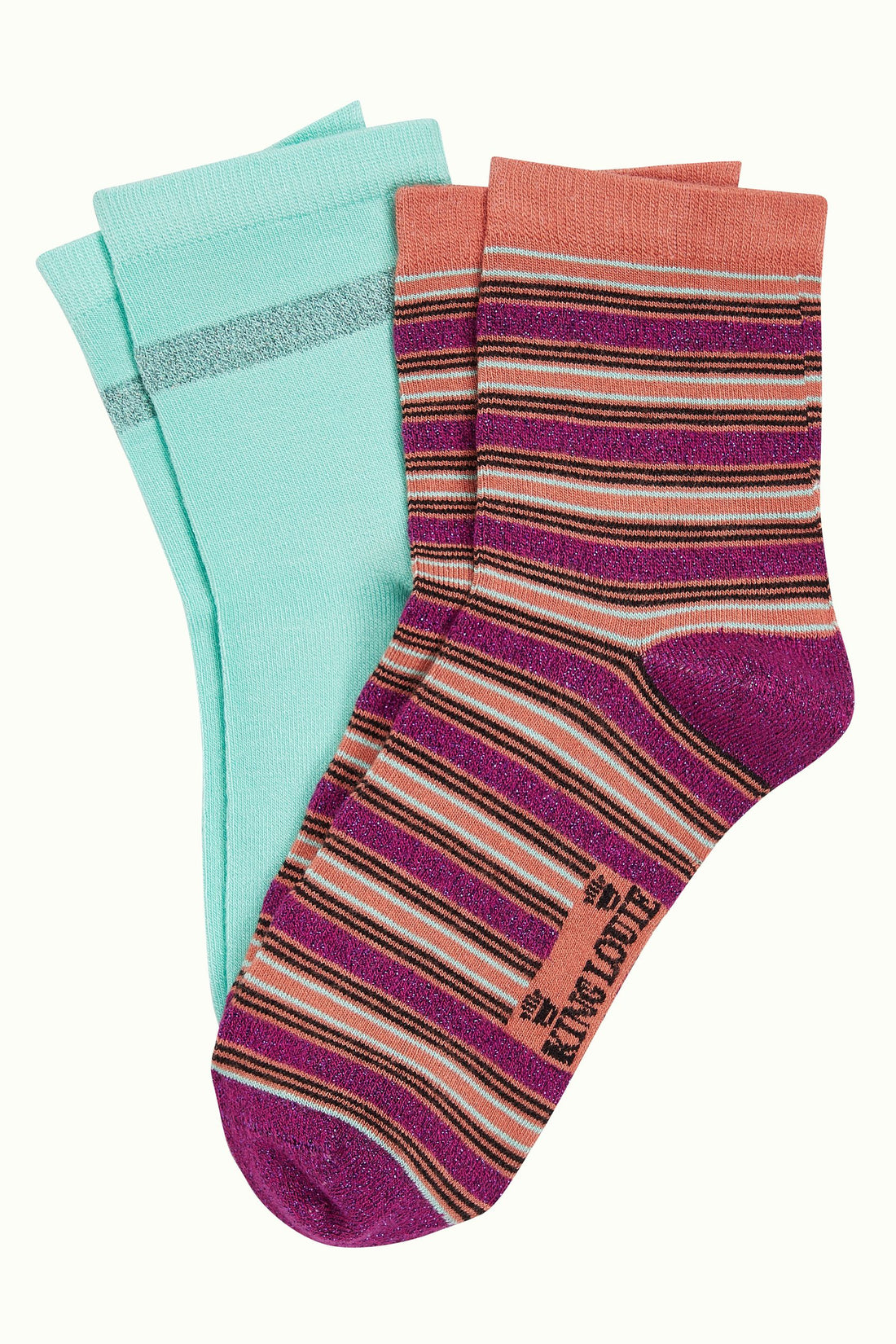 Halbsocken 2-Pack Castillo Stripe Vivid Purple