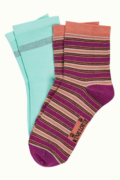 Halbsocken 2-Pack Castillo Stripe