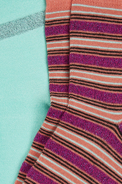 Halbsocken 2-Pack Castillo Stripe