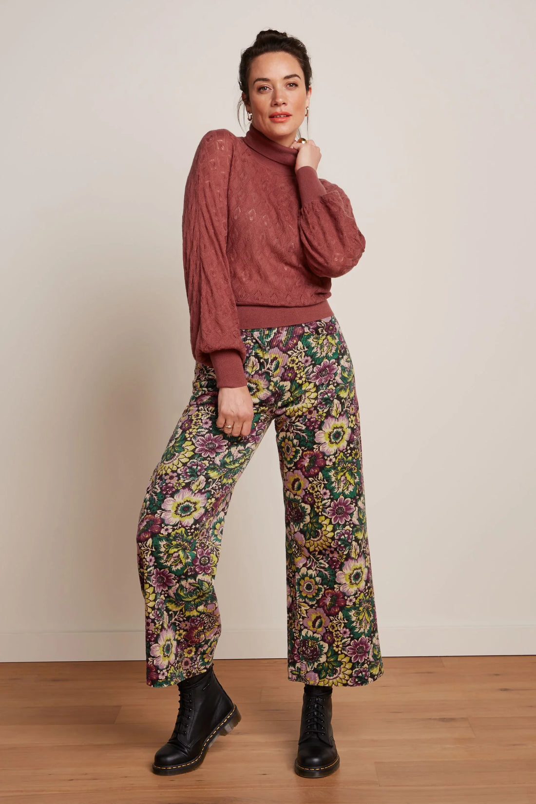 Paige Flare Pants Tulsa – Gemusterte Kordhose