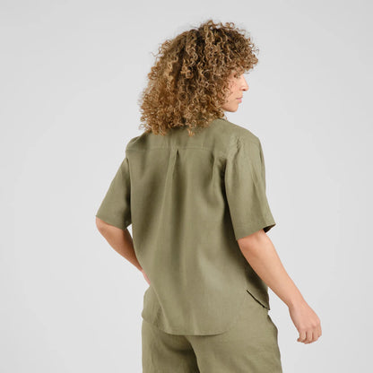 SHIRT TORUP LINEN LEAF GREEN FOUR LEAF