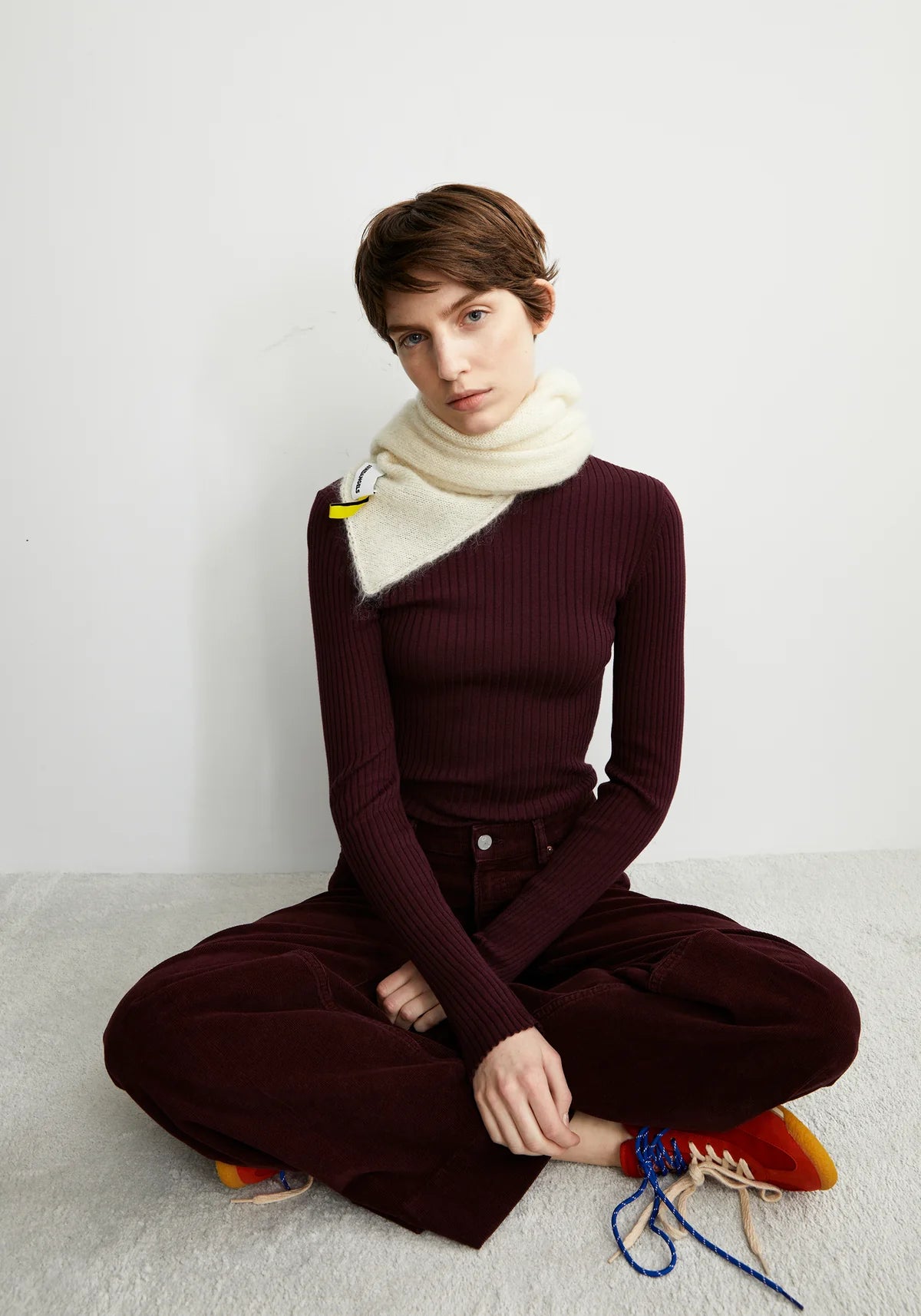 ALAANIA KNIT SWEATER dark cranberry
