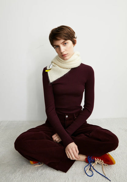 ALAANIA KNIT SWEATER dark cranberry