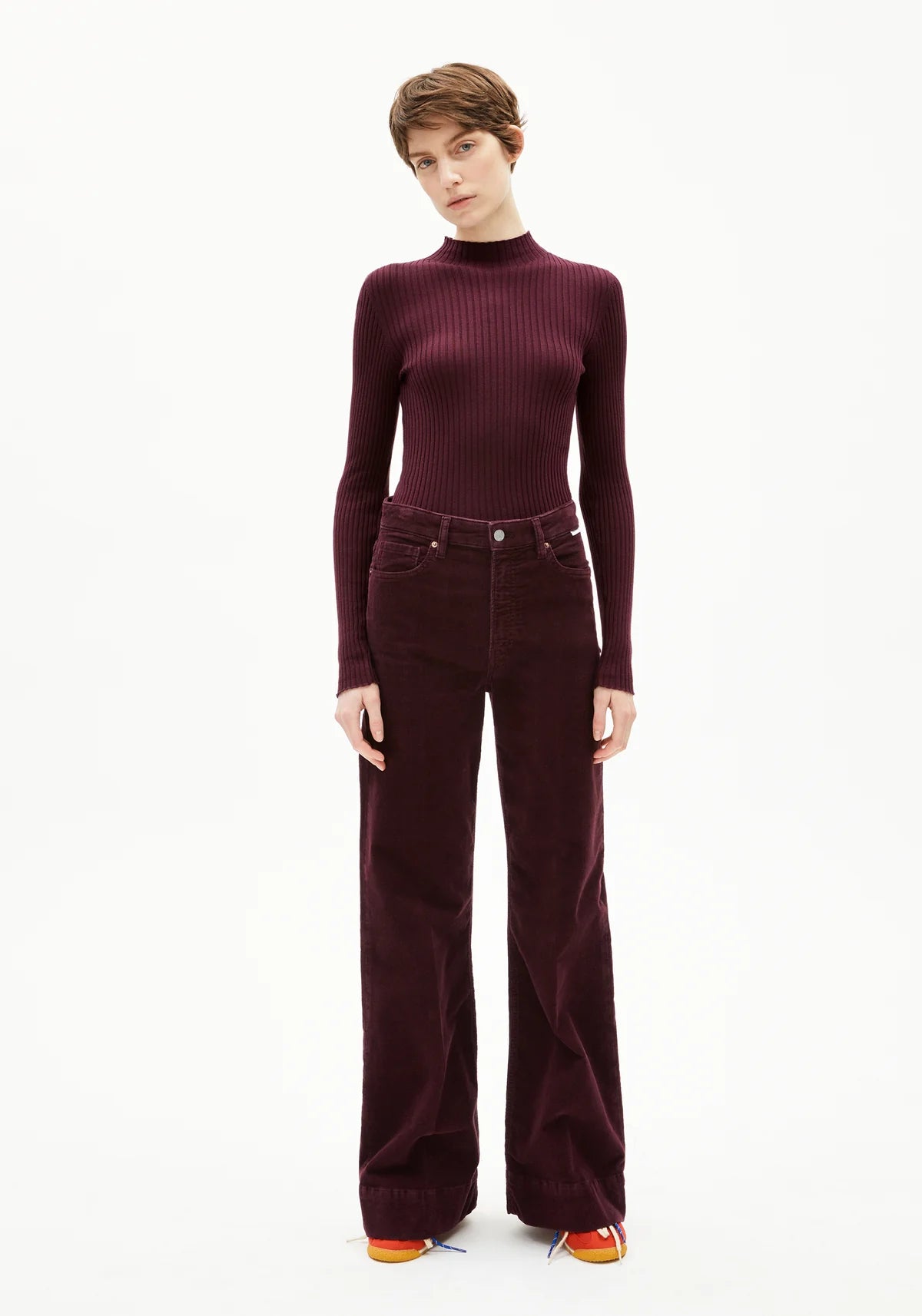 ALAANIA KNIT SWEATER dark cranberry