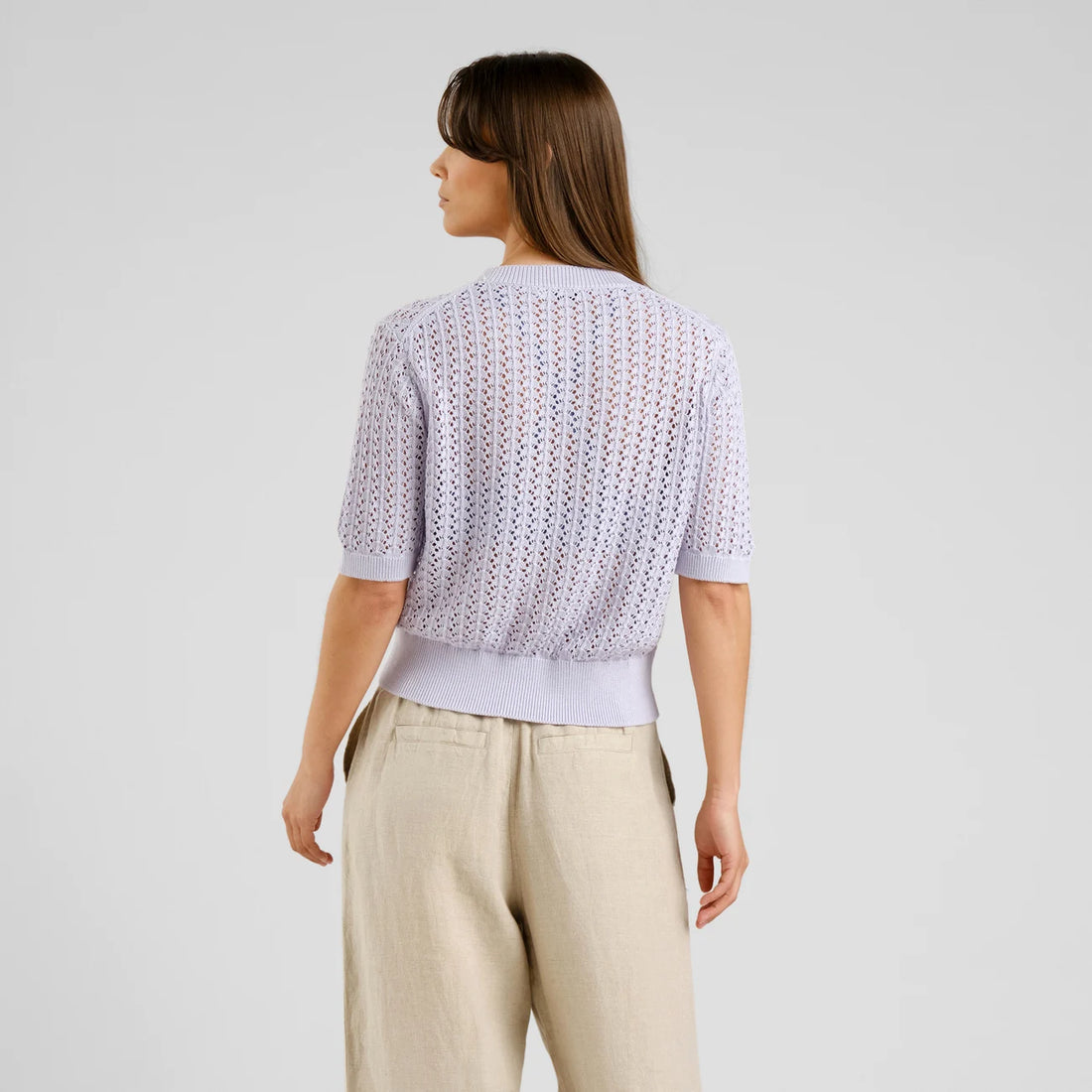 KNITTED T-SHIRT FLEN CROCHET THISTLE PURPLE THISTLE