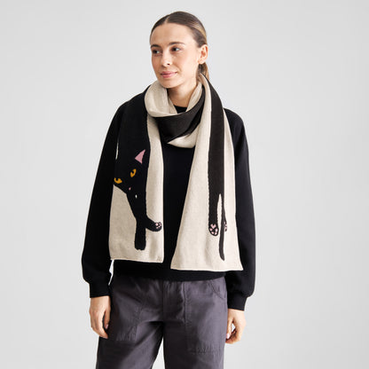 Scarf Rossberga Long Cat Vanilla White