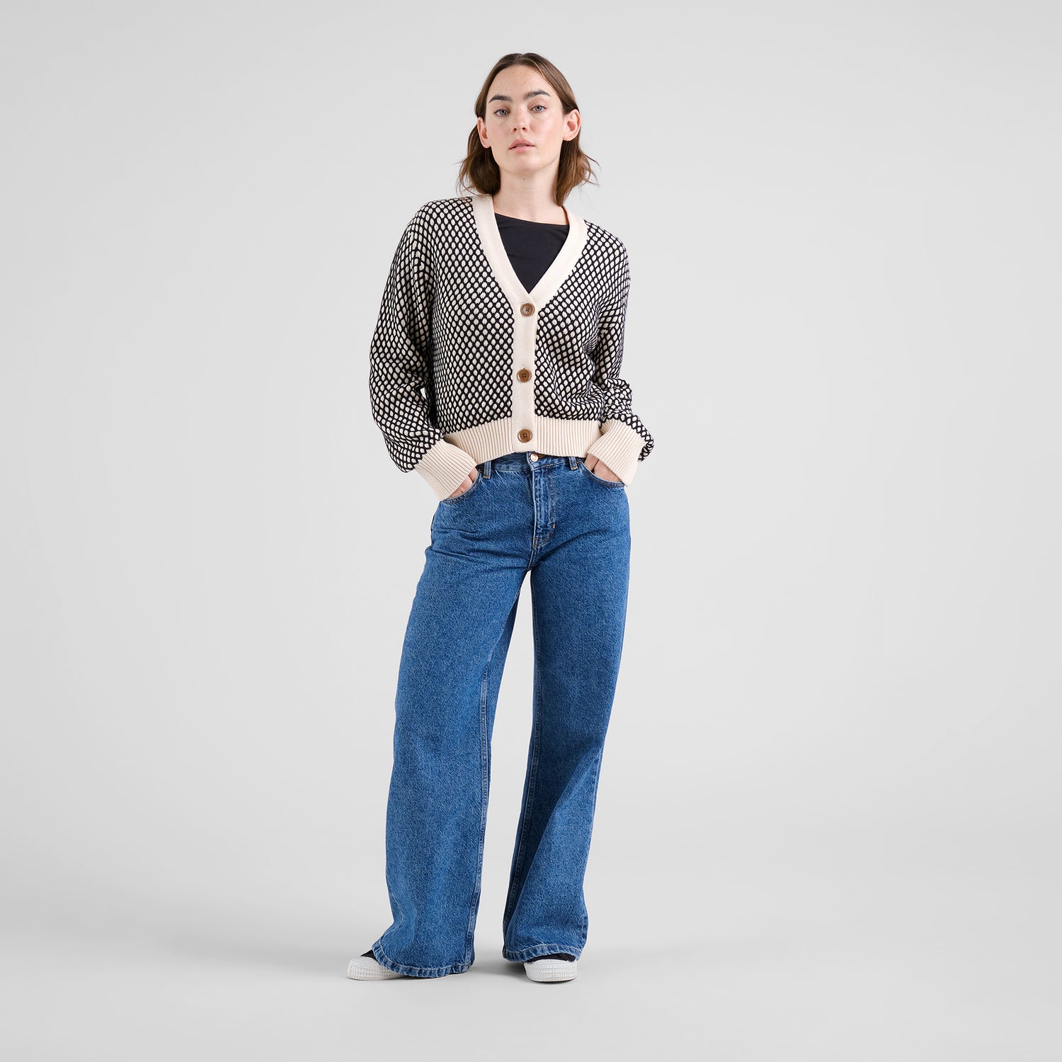 Cardigan Kanan Bubble Knit aus Bio Baumwolle