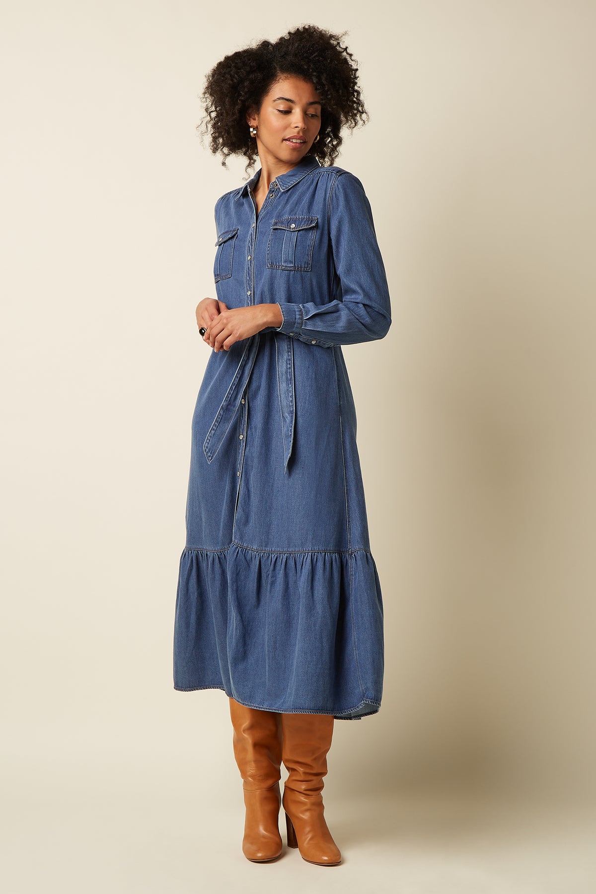 Olive Ruffle Dress Monrose