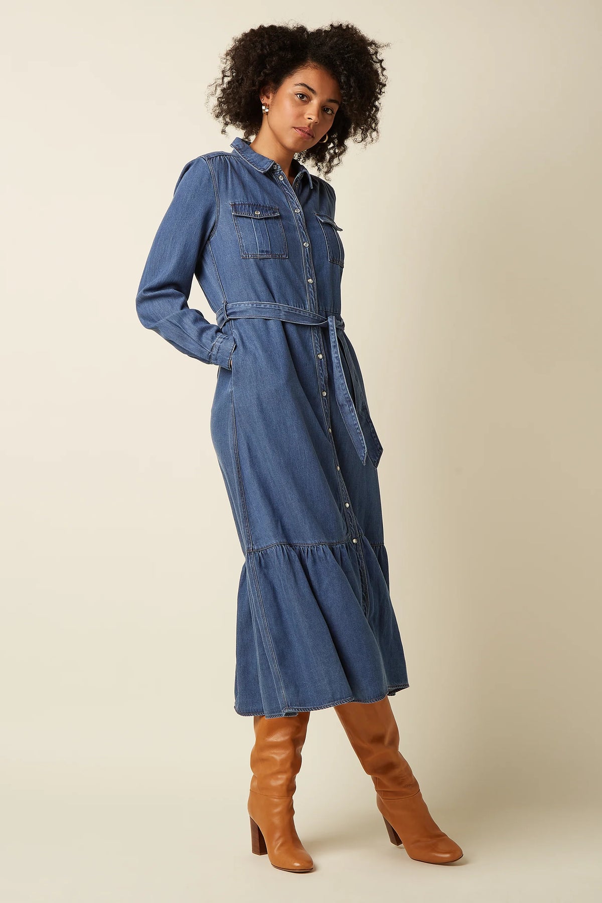 Olive Ruffle Dress Monrose