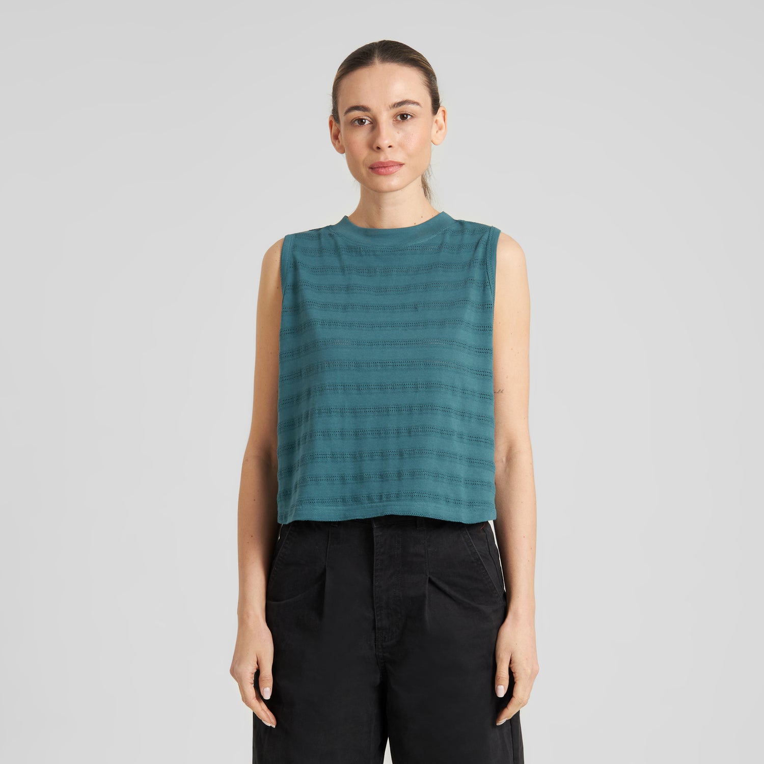Nachhaltiges Crop Top aus Bio-Baumwolle – Spitze