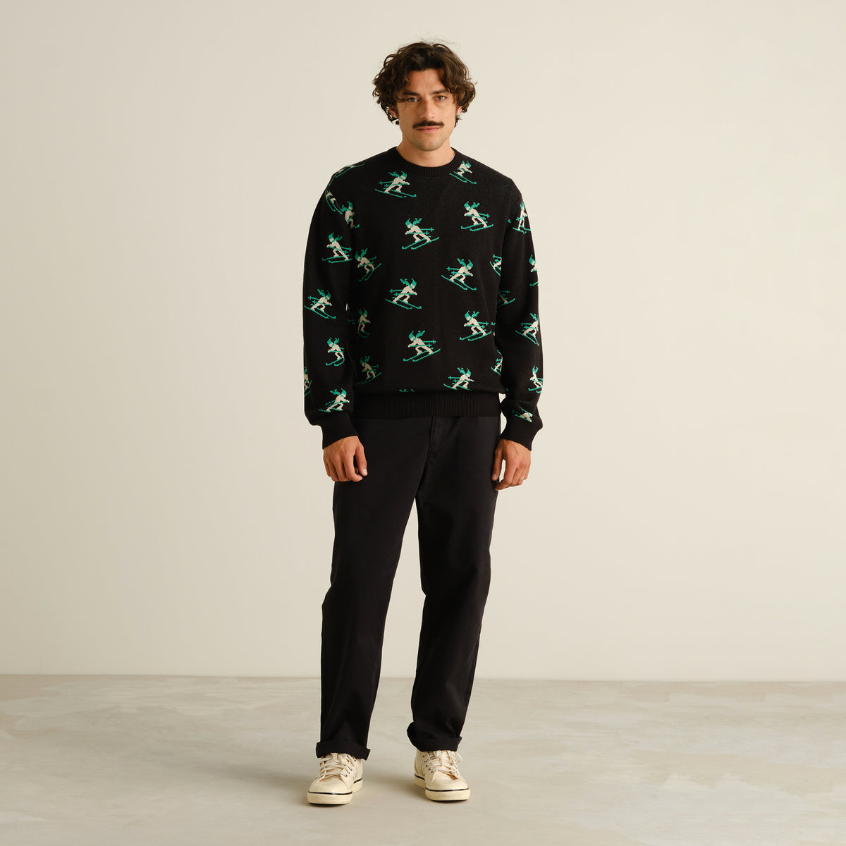 Sweater Mora Ditsy Skier black