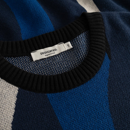Sweater Mora Wavy Stripe Blue