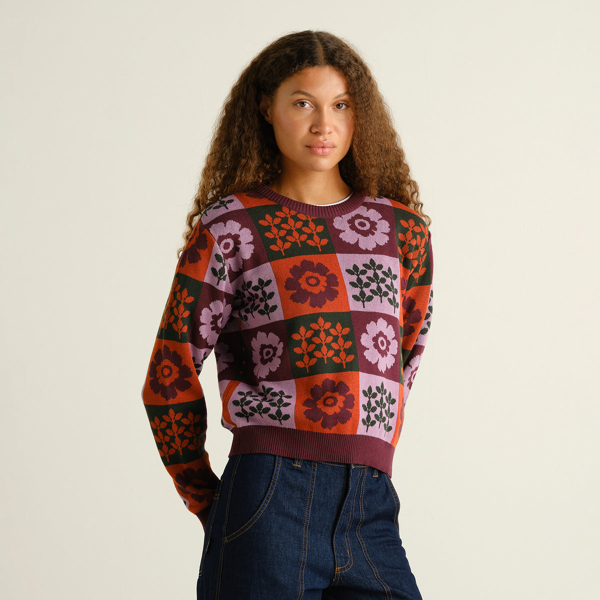 Sweater Arendal Nature Check Multi Color