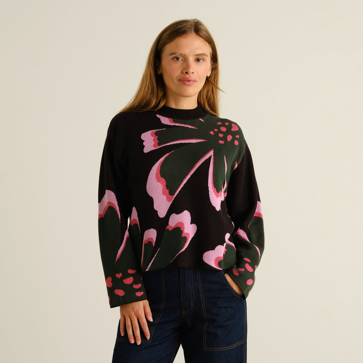 Sweater Limhamn Big Bloom Multi Color