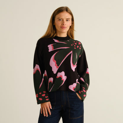 Sweater Limhamn Big Bloom Multi Color