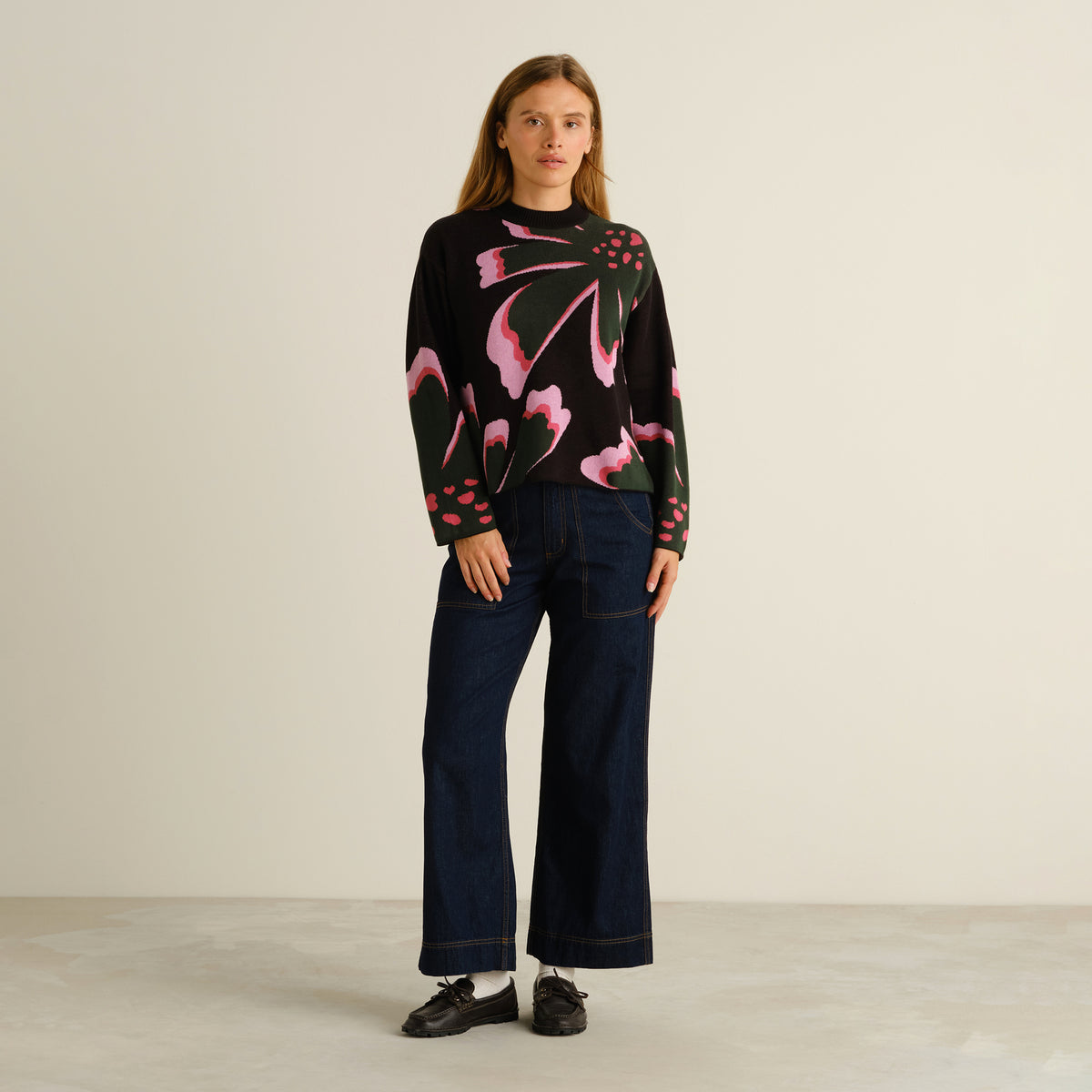 Sweater Limhamn Big Bloom Multi Color