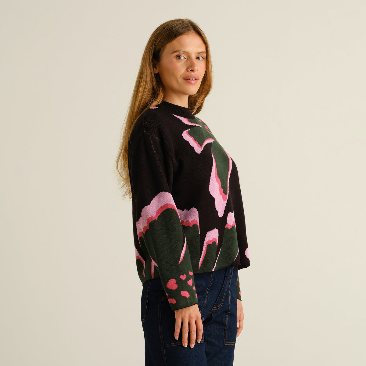 Sweater Limhamn Big Bloom Multi Color