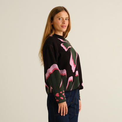Sweater Limhamn Big Bloom Multi Color