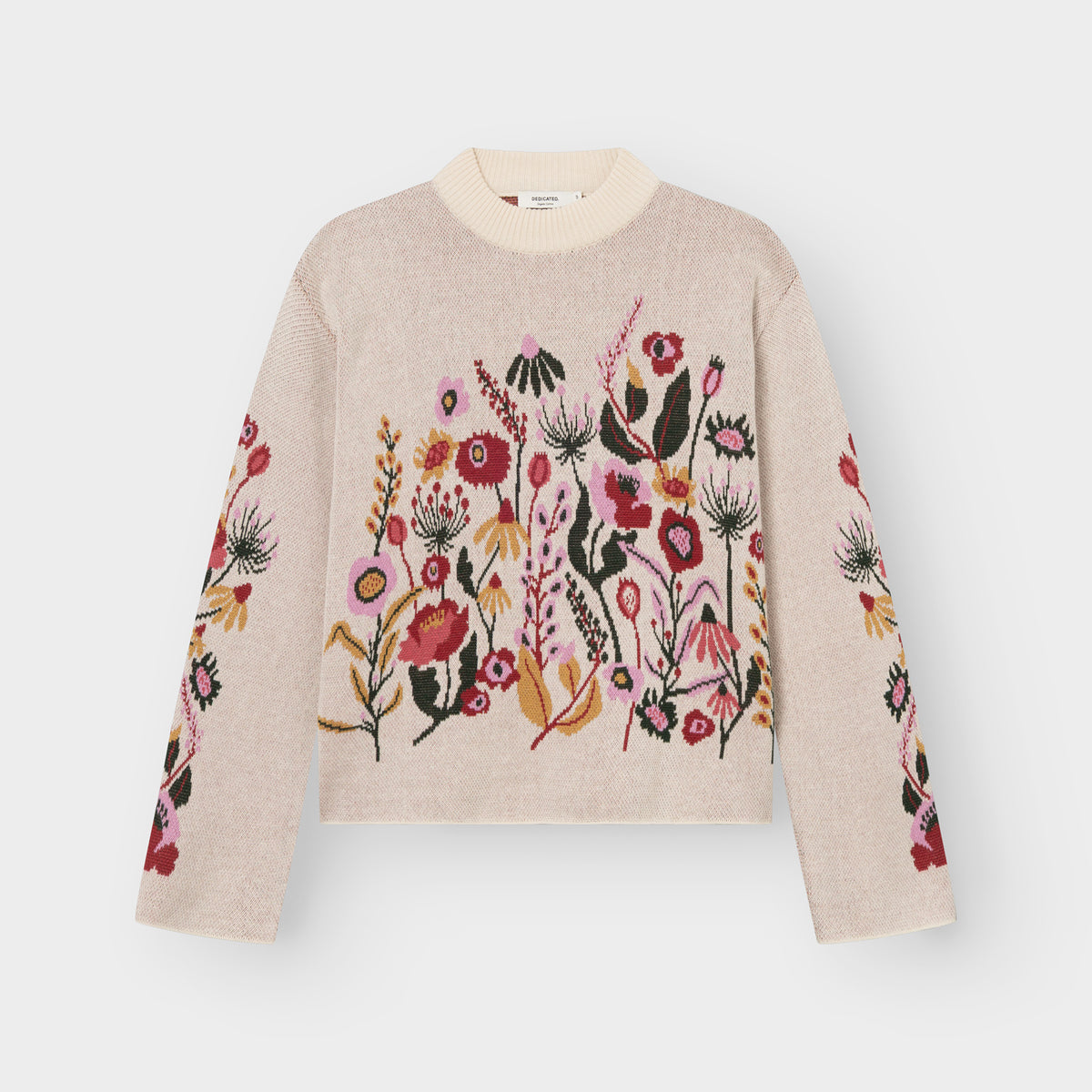 Sweater Limhamn Folk Flower Vanilla White