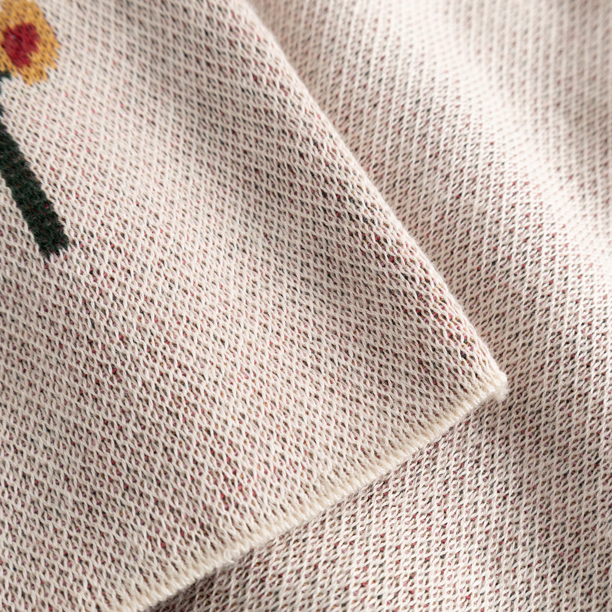 Sweater Limhamn Folk Flower Vanilla White
