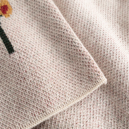 Sweater Limhamn Folk Flower Vanilla White