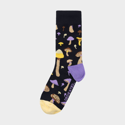 Socken Sigtuna Mushrooms Black