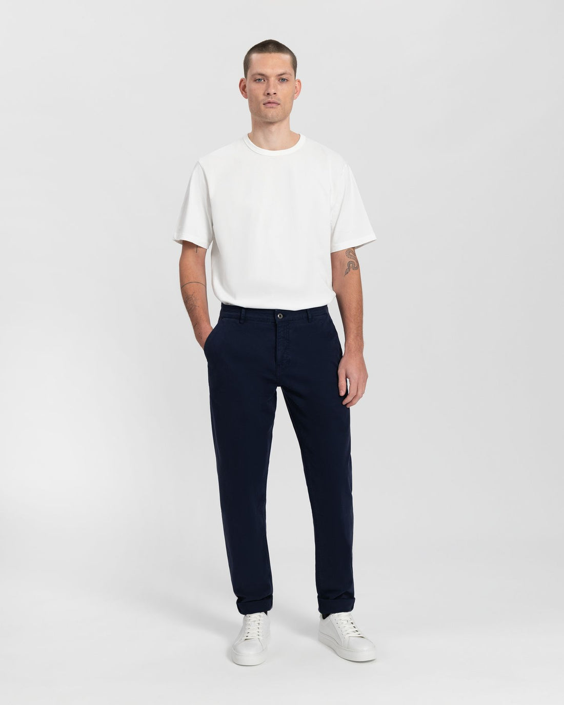 Darren Chino in dark navy