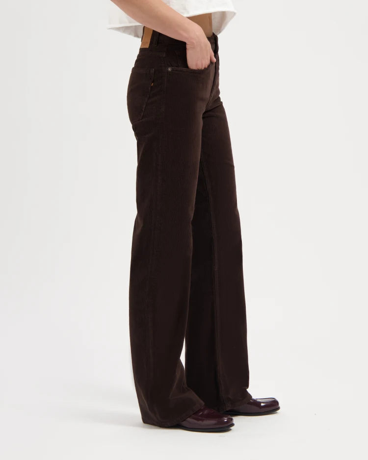Lena Loose Corduroy Deep Brown