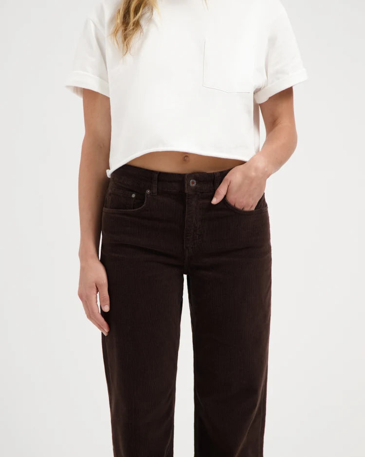 Lena Loose Corduroy Deep Brown