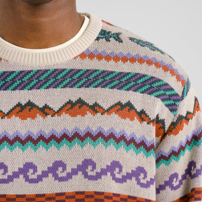 Sweater Mora Fair Isle Trout Oat White