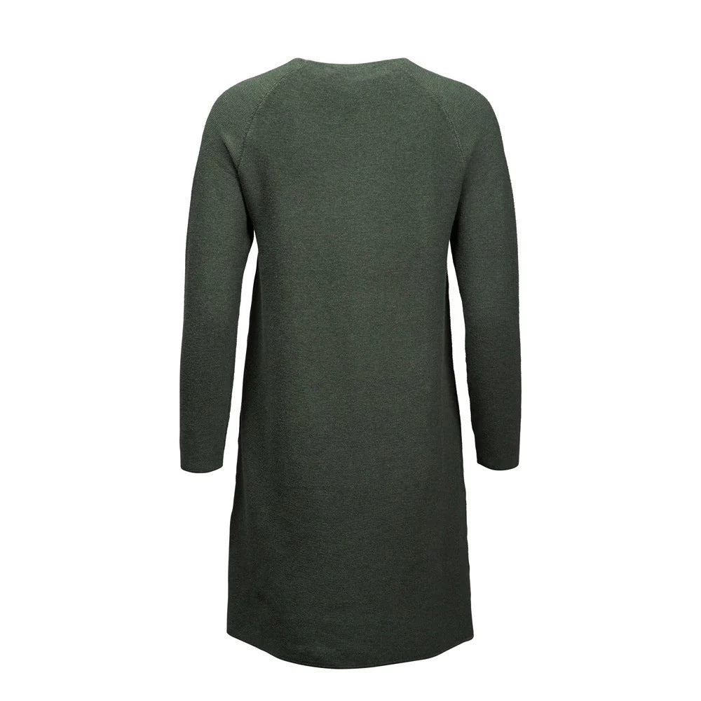 MOTOR in Dark Green – A-Linien Kleid aus 100% Biobaumwolle